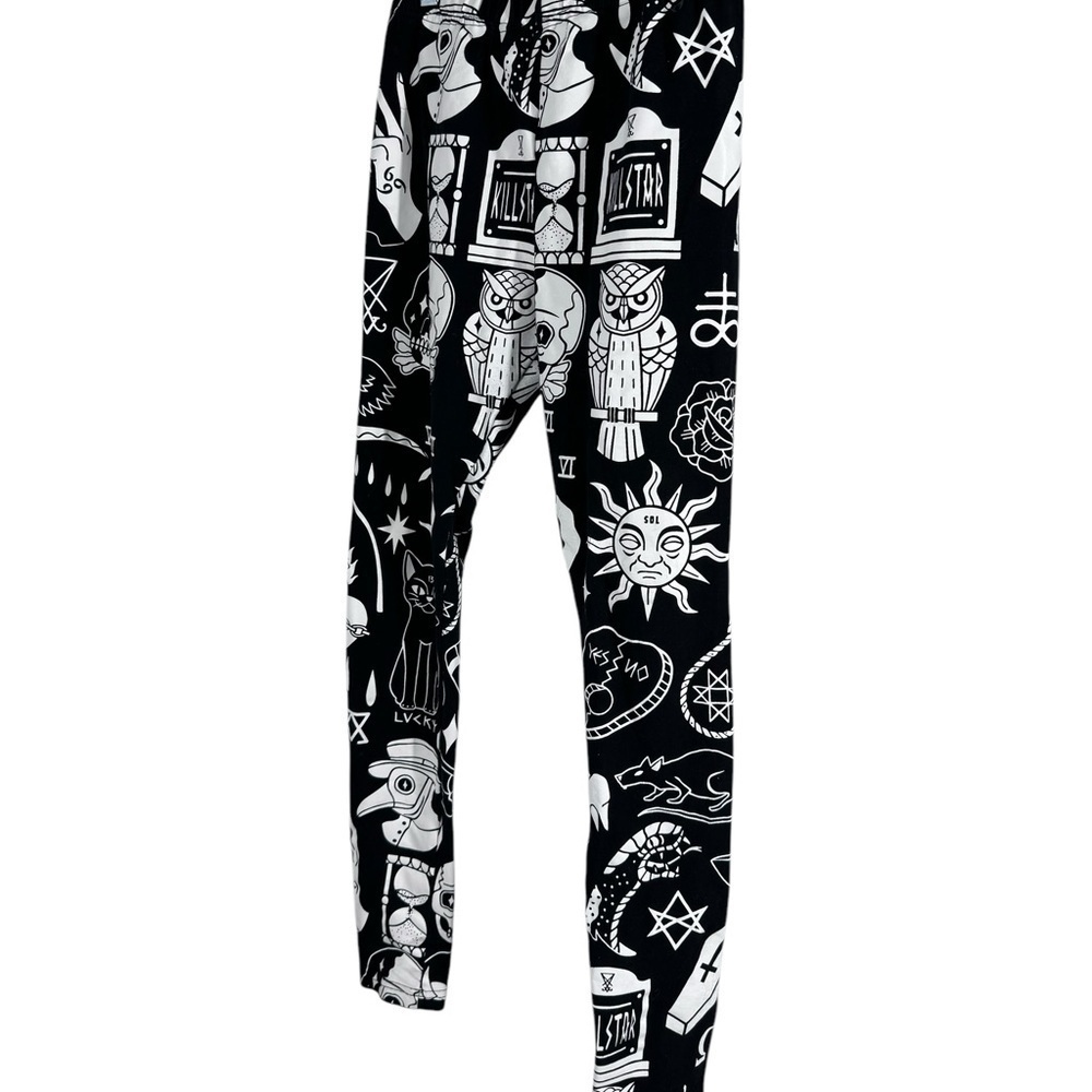 Killstar "Wicked" Occult Print Leggings Small. Like New Goth Punk — image 4 of 5